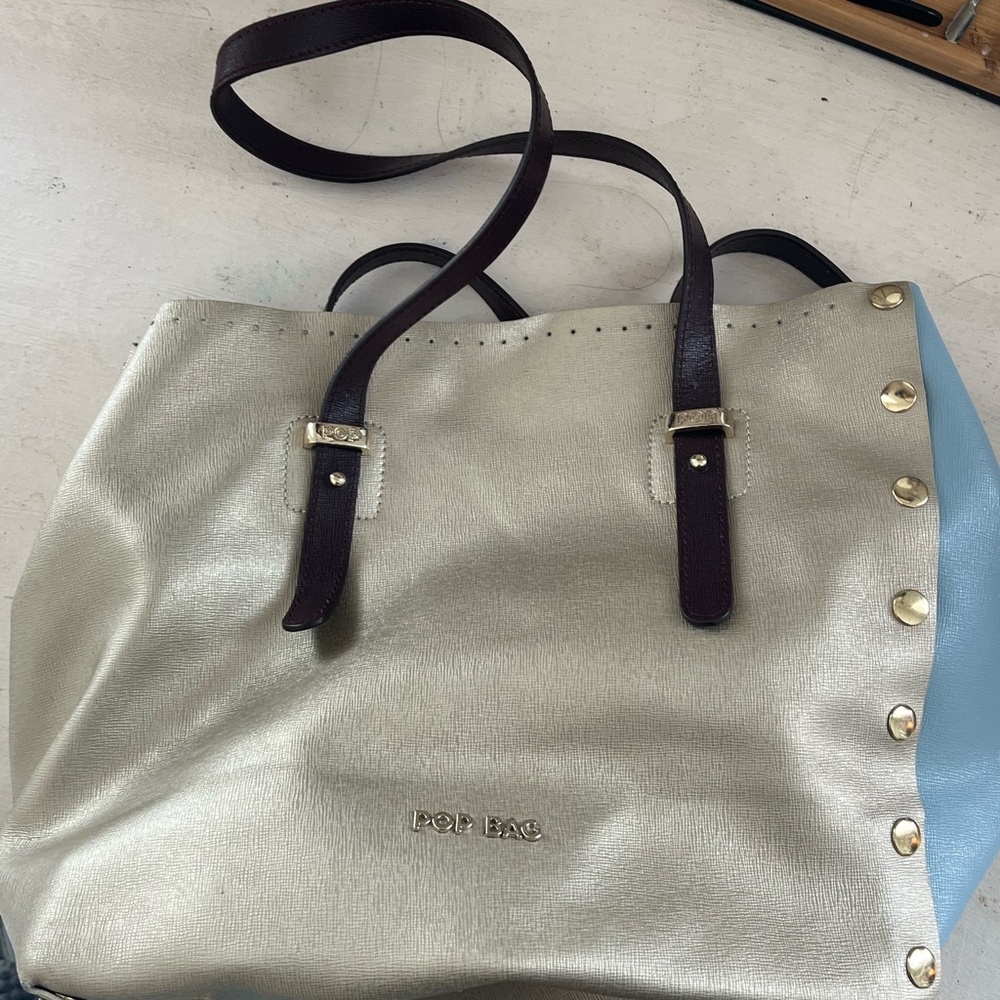 Gold and Blue Women's Tote
